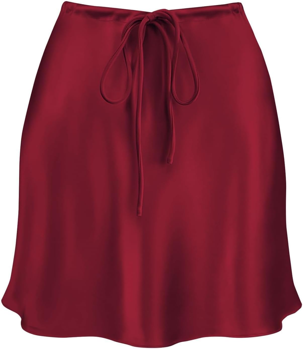 Women's Drawstring Satin Mini Skirt