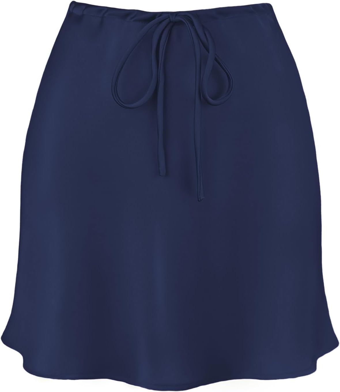 Women's Drawstring Satin Mini Skirt