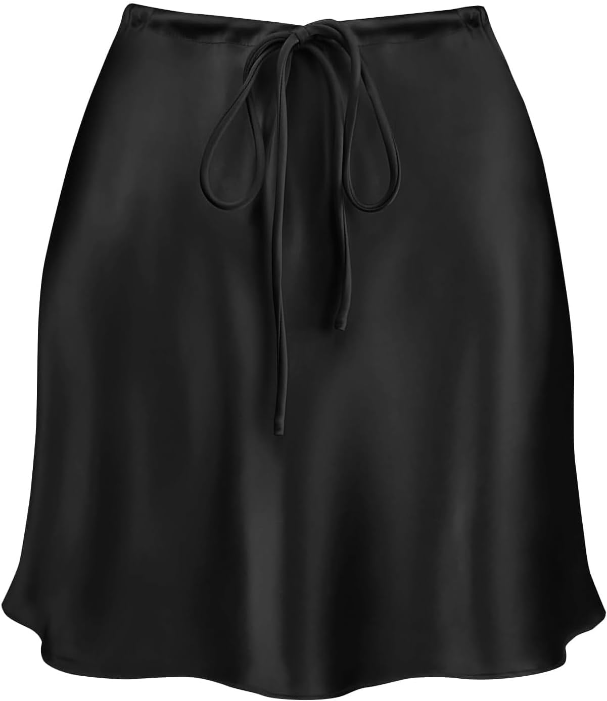 Women's Drawstring Satin Mini Skirt