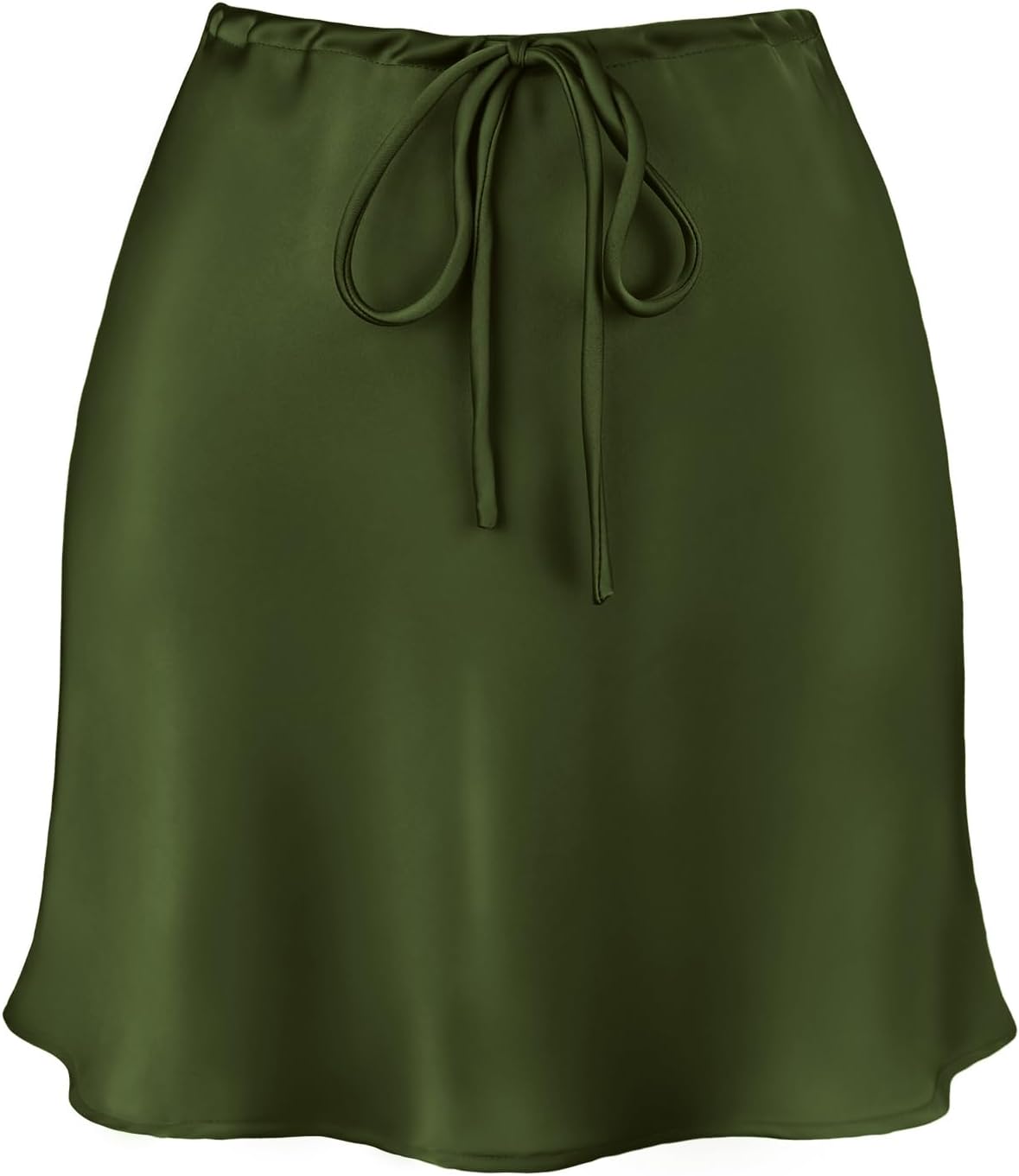 Women's Drawstring Satin Mini Skirt