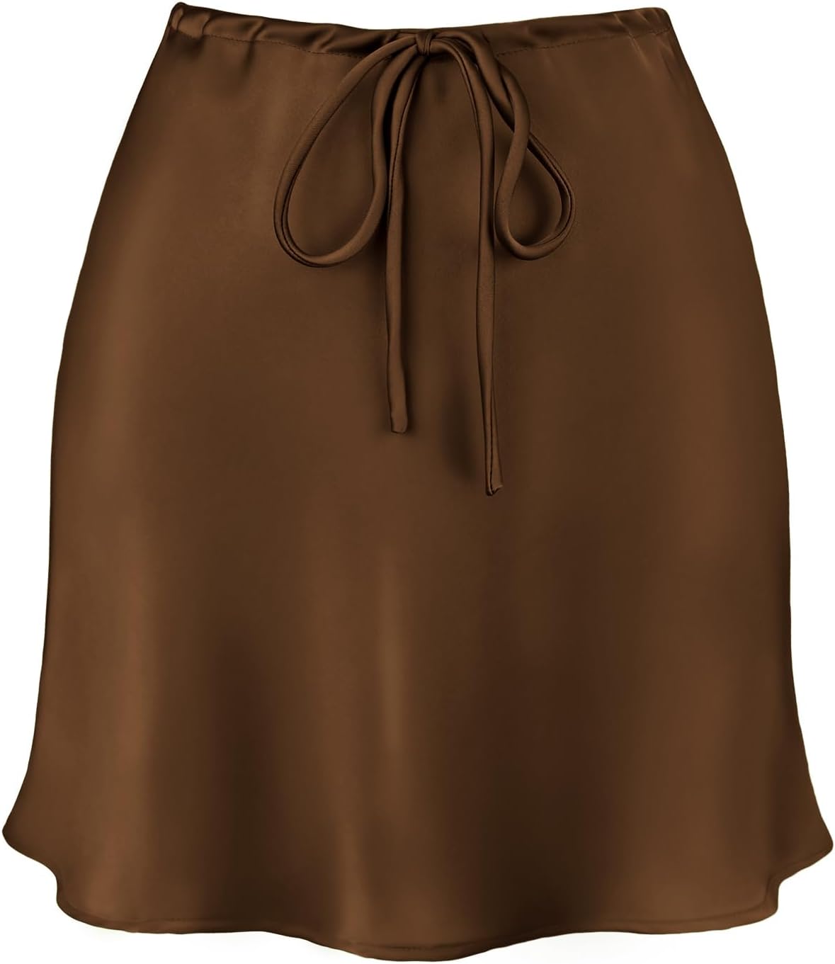 Women's Drawstring Satin Mini Skirt