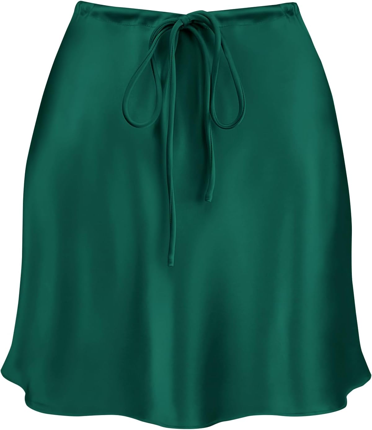 Women's Drawstring Satin Mini Skirt