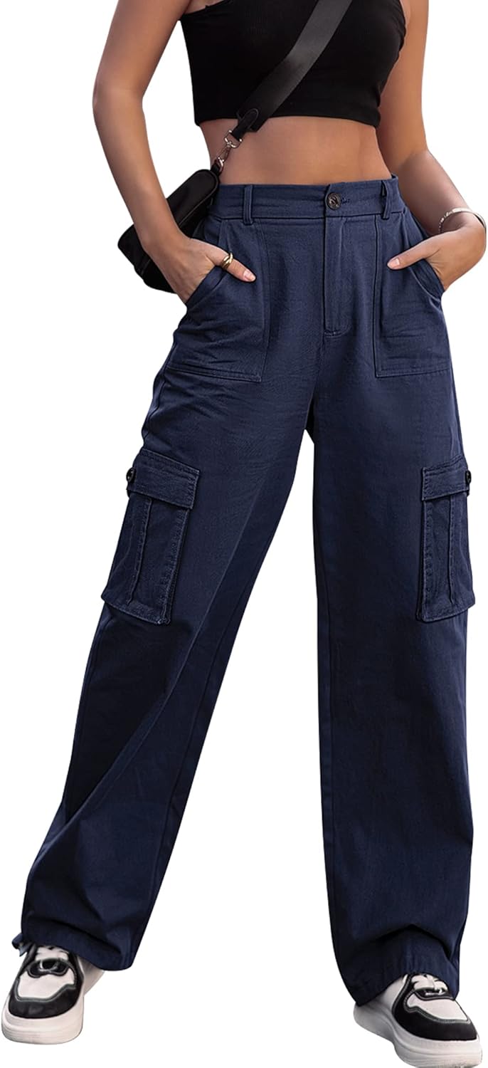 Women's High-waisted Work Pants - Narrow-leg Casual Pants