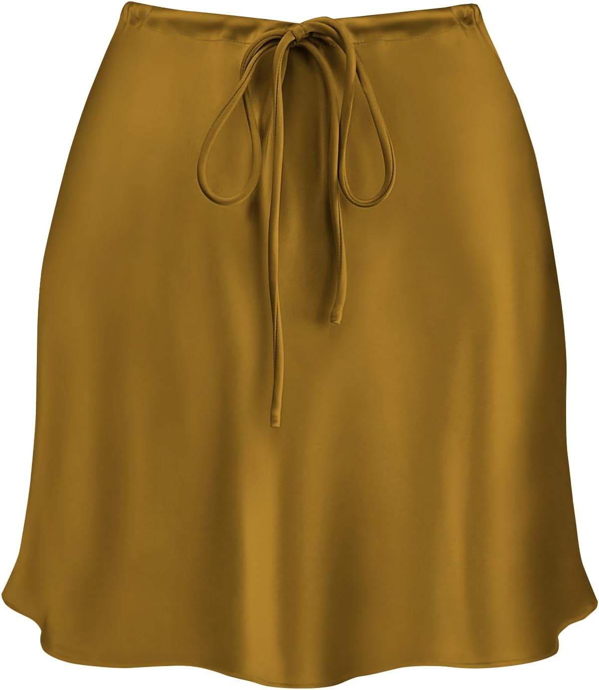 Women's Drawstring Satin Mini Skirt