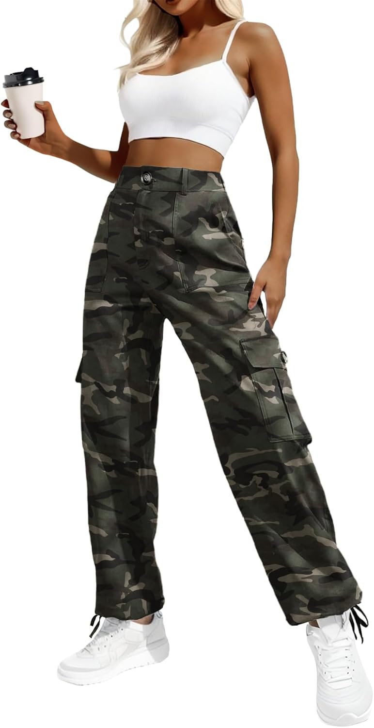 Lady's High-waisted Work Pants