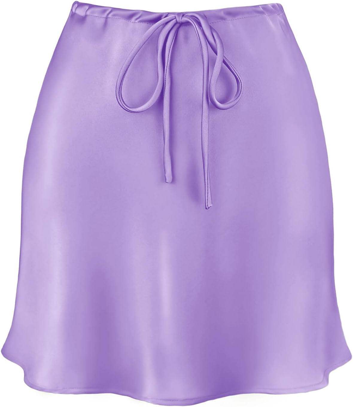 Women's Drawstring Satin Mini Skirt