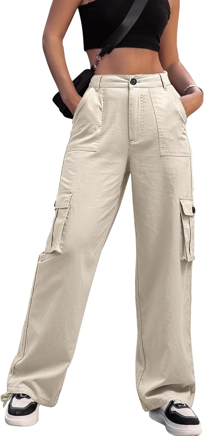 Women's High-waisted Work Pants - Narrow-leg Casual Pants