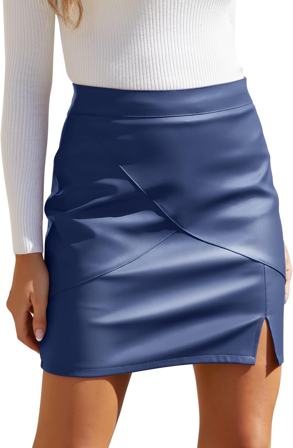 Women's Faux Leather Skirt