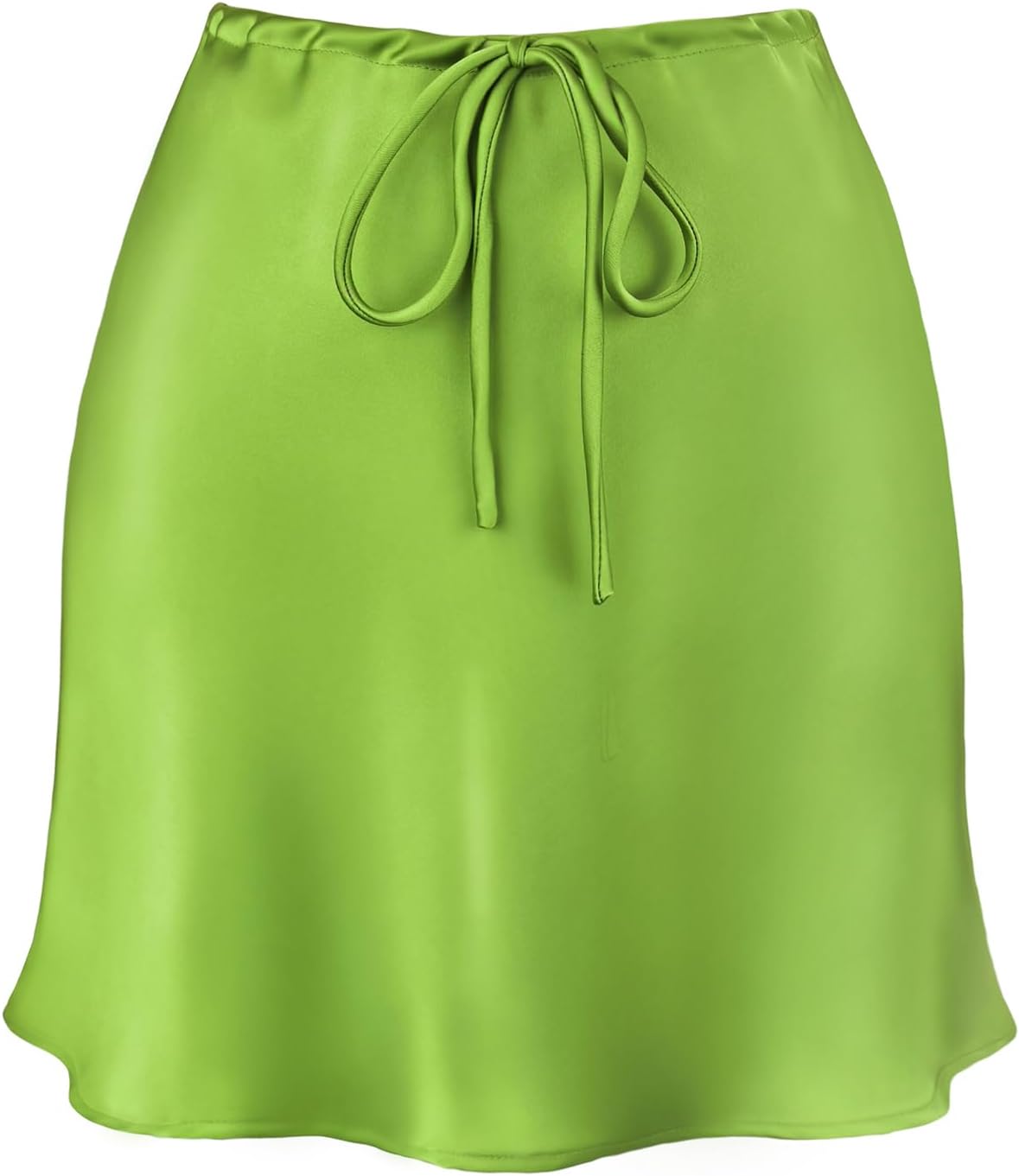 Women's Drawstring Satin Mini Skirt