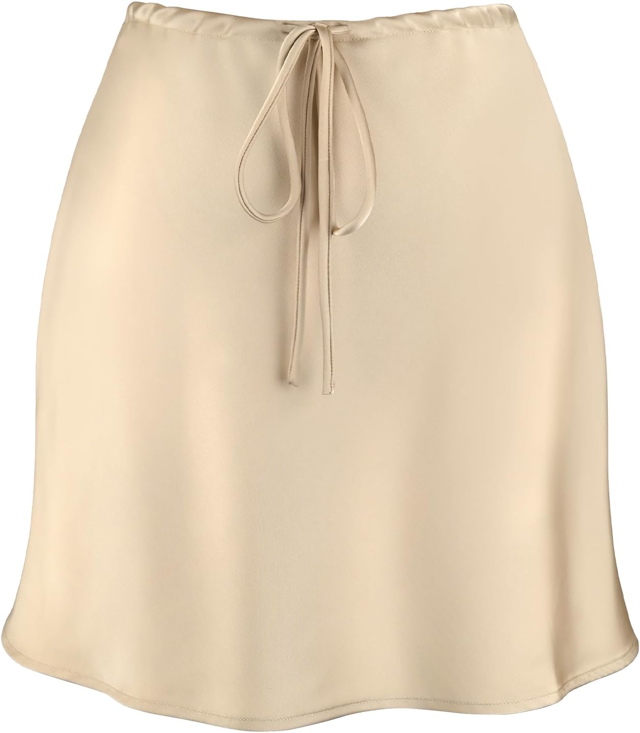 Women's Drawstring Satin Mini Skirt