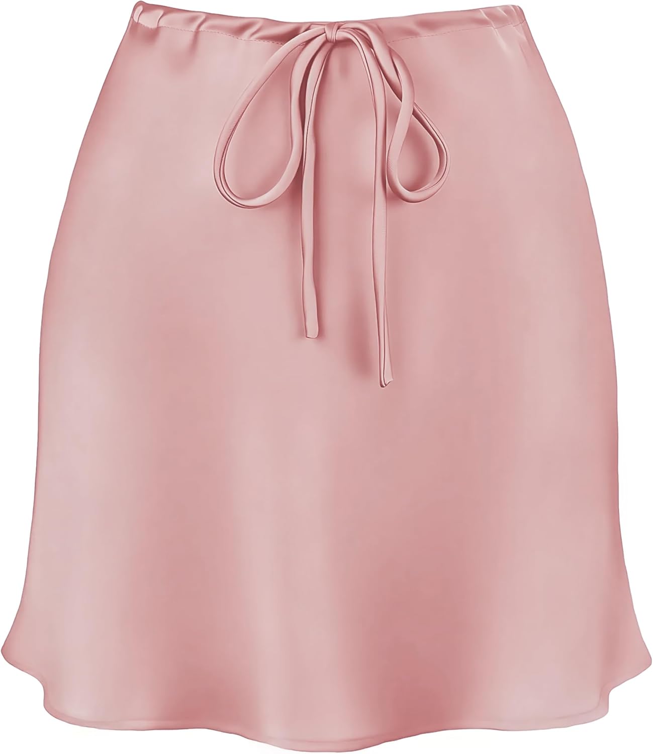 Women's Drawstring Satin Mini Skirt