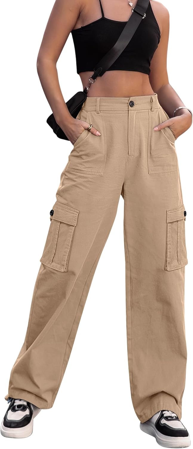 Women's High-waisted Work Pants - Narrow-leg Casual Pants