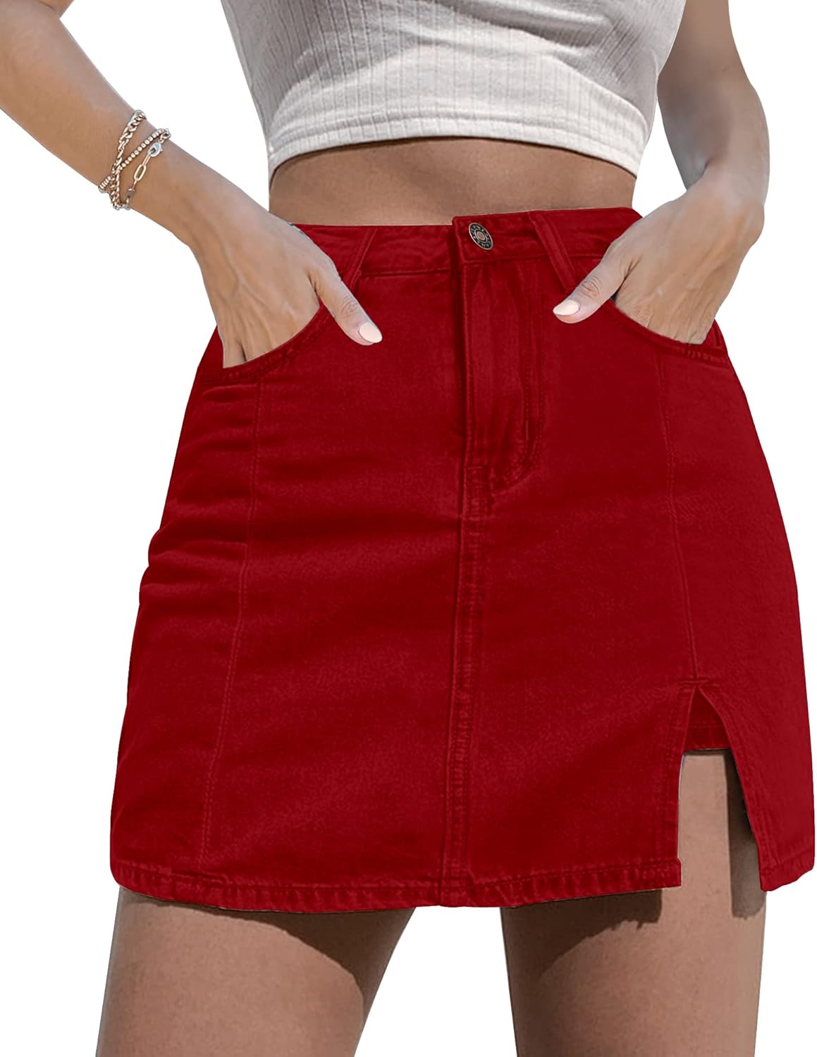Women's Jumpsuits/skirts, Denim Mini Skirts