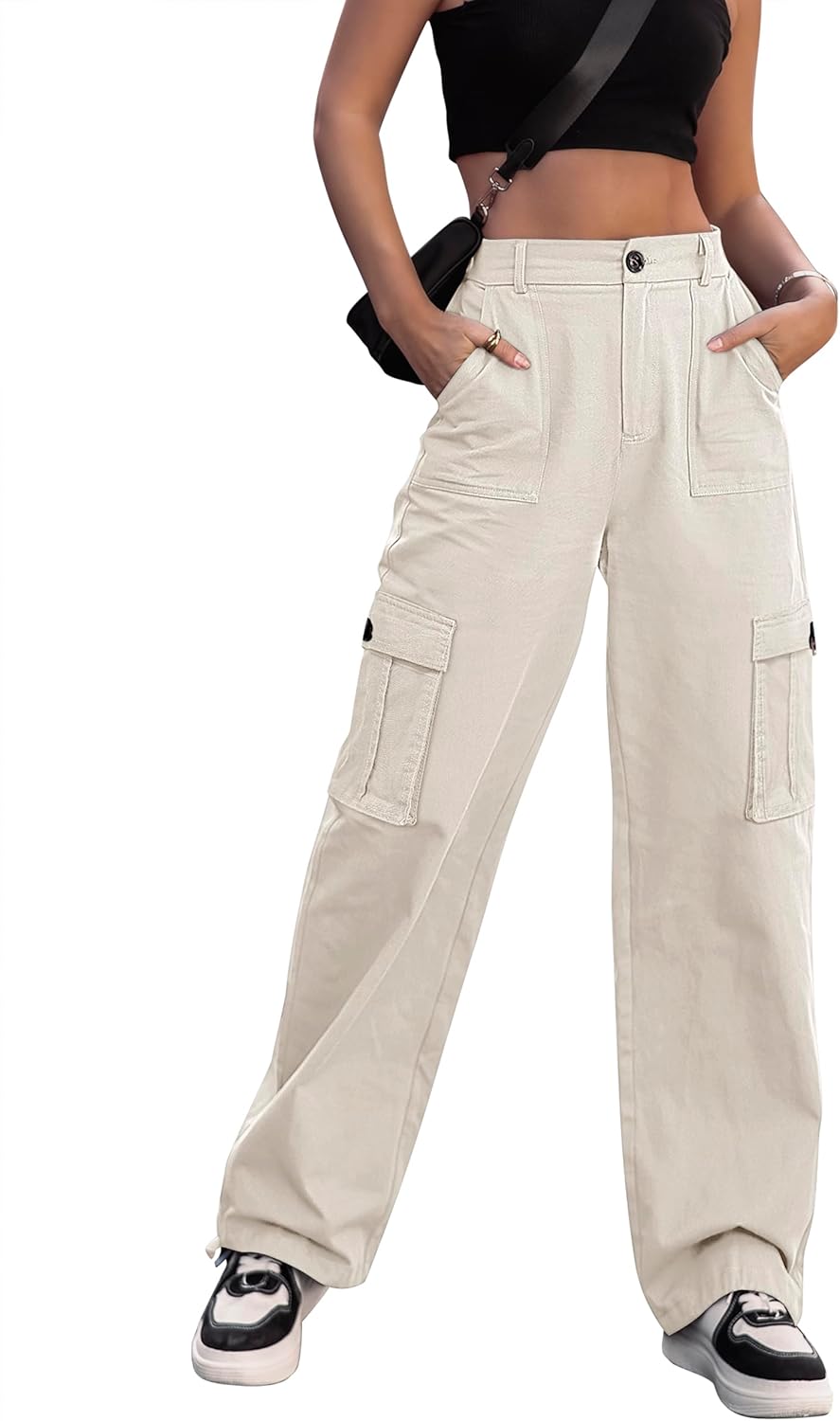 Women's High-waisted Work Pants - Narrow-leg Casual Pants