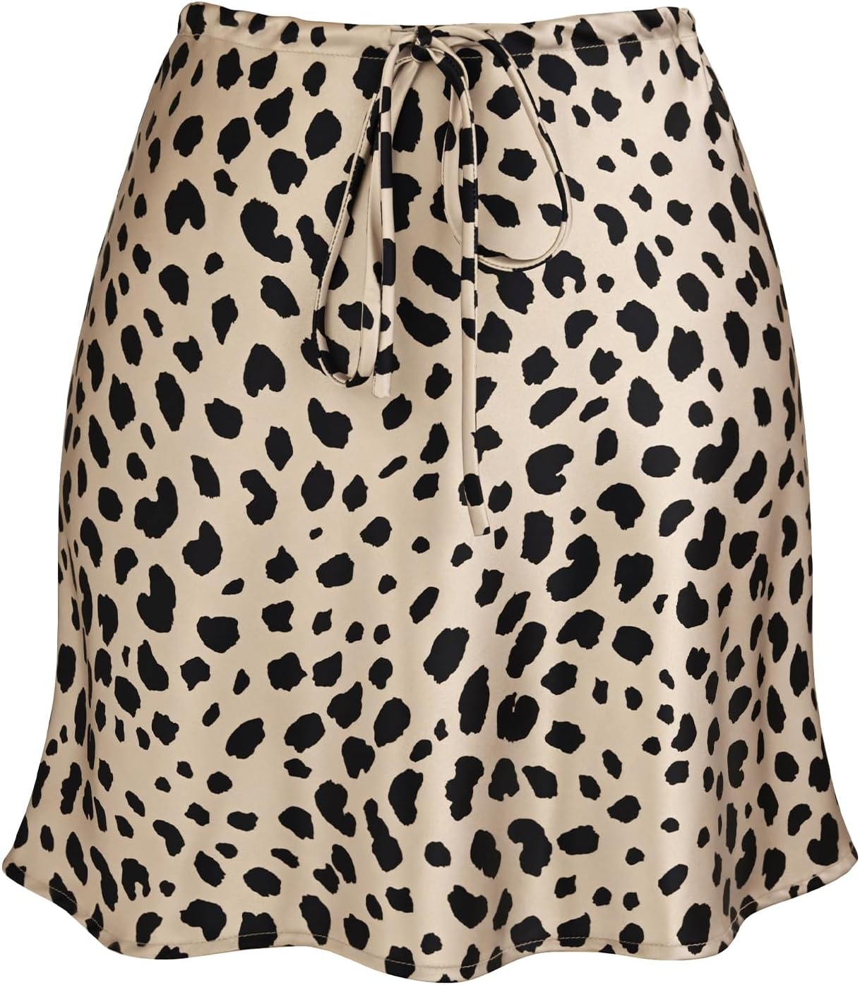 Women's Drawstring Satin Mini Skirt