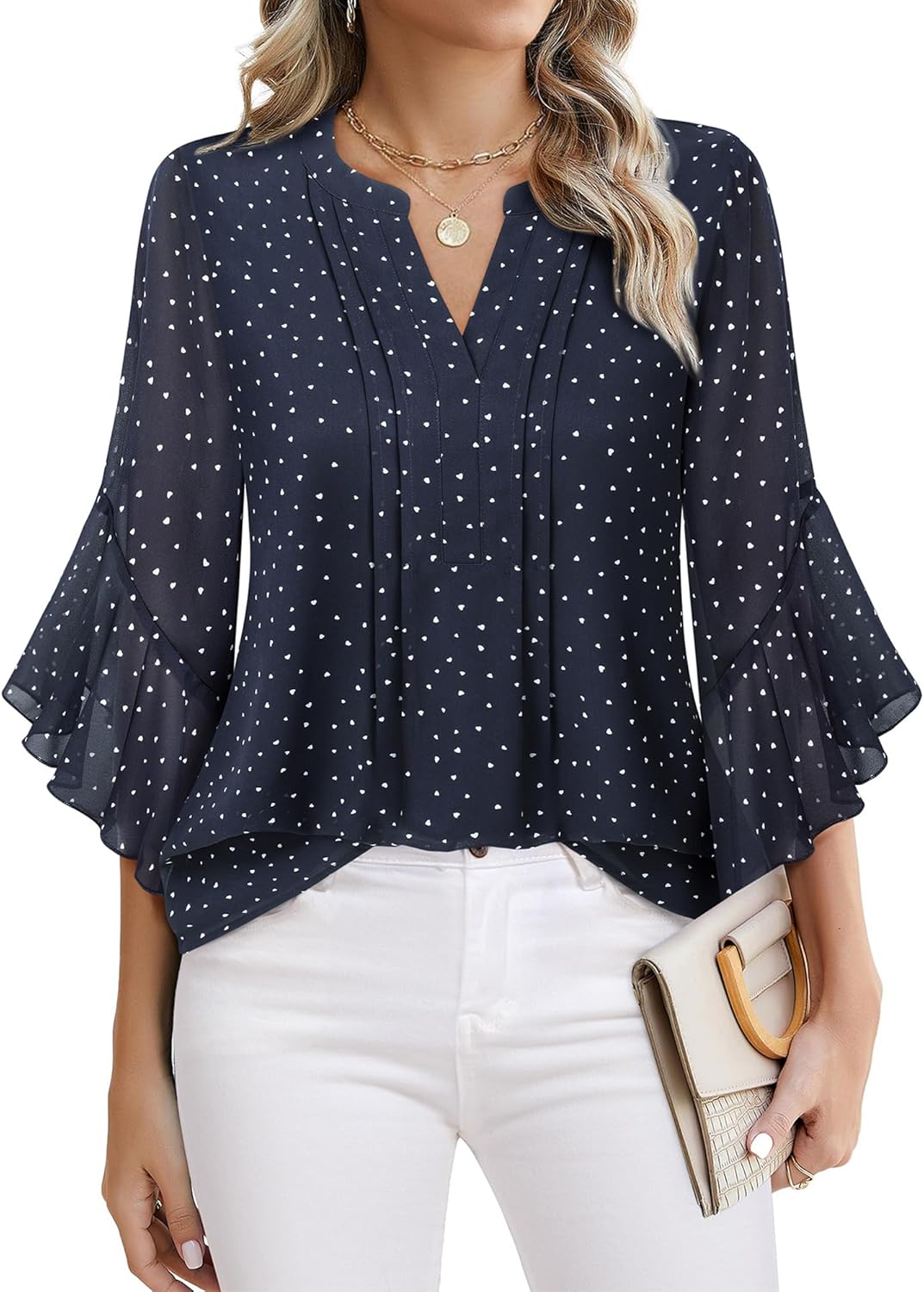 Lady's Sleeveless Elegant and Casual Blouse