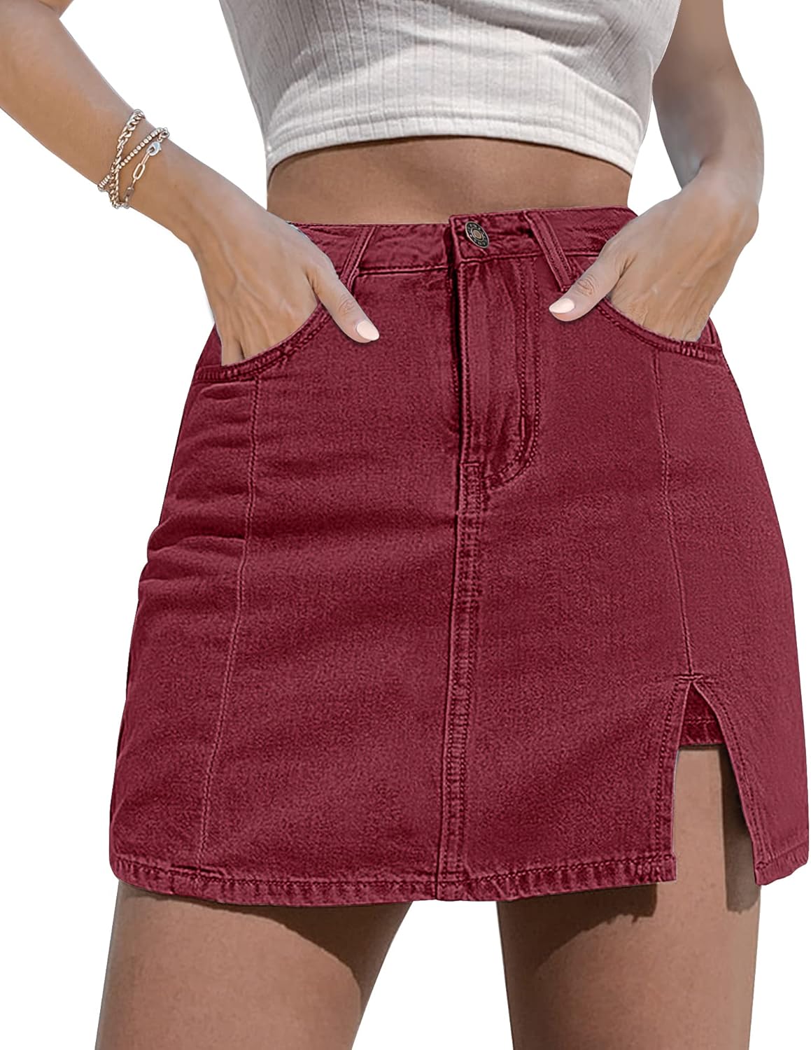 Women's Jumpsuits/skirts, Denim Mini Skirts