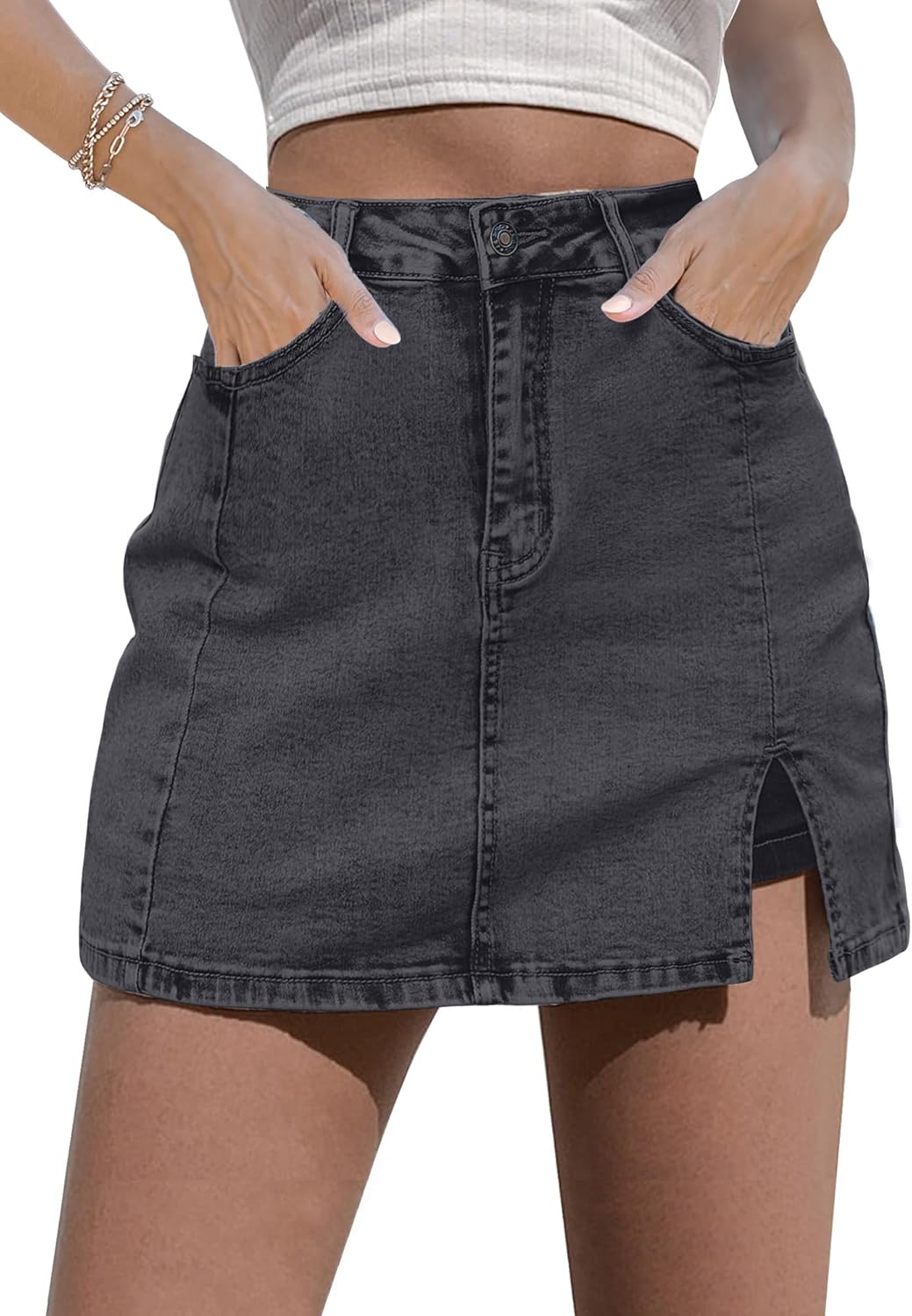 Women's Jumpsuits/skirts, Denim Mini Skirts