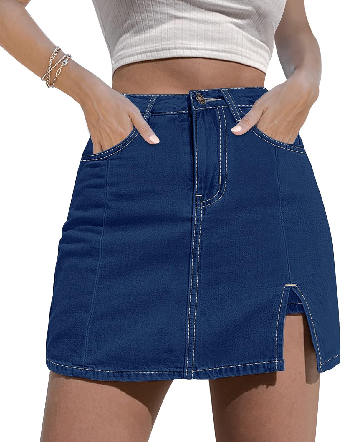 Women's Jumpsuits/skirts, Denim Mini Skirts