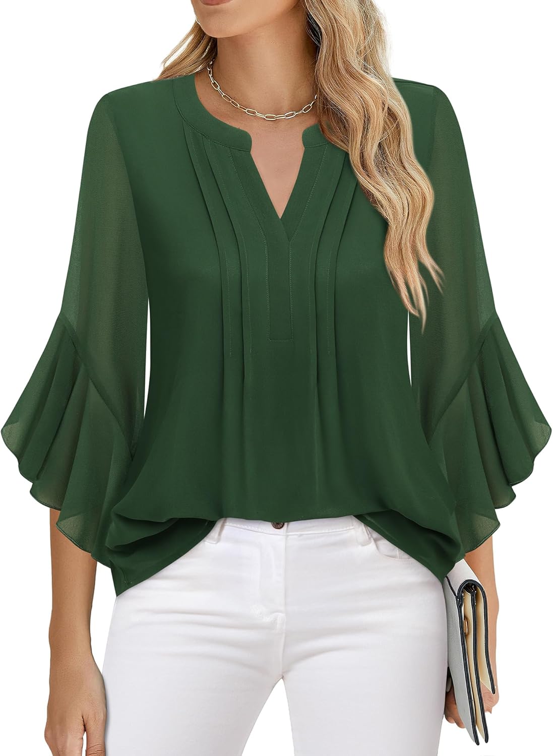 Lady's Sleeveless Elegant and Casual Blouse