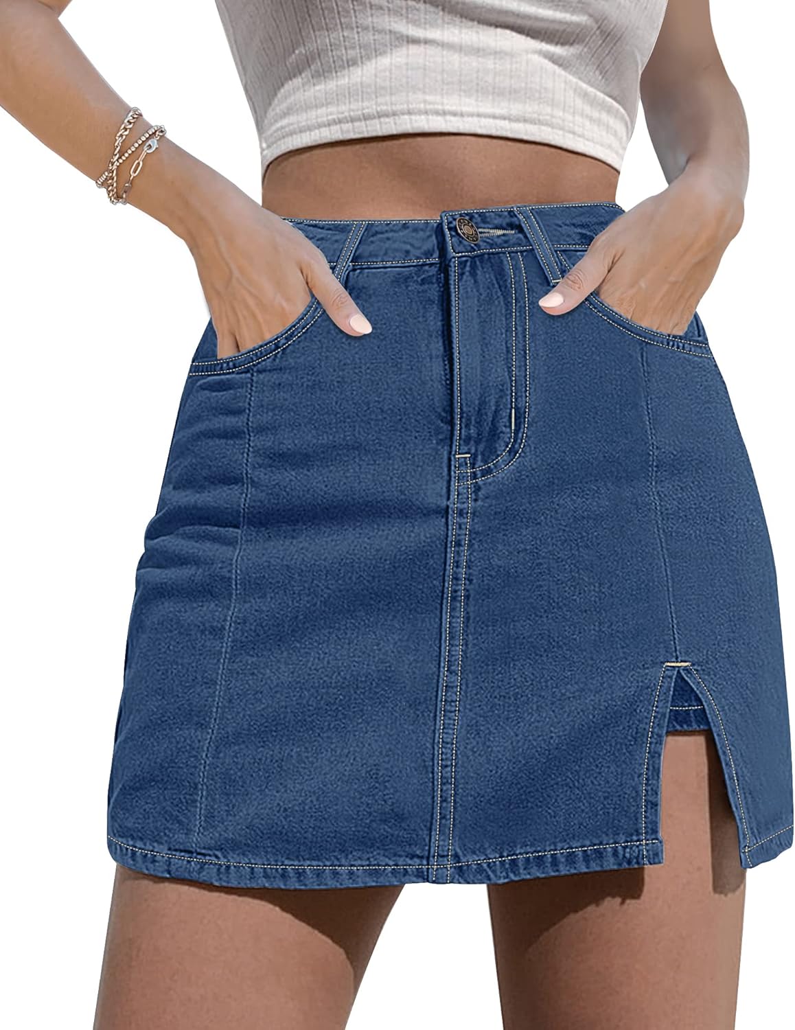 Women's Jumpsuits/skirts, Denim Mini Skirts