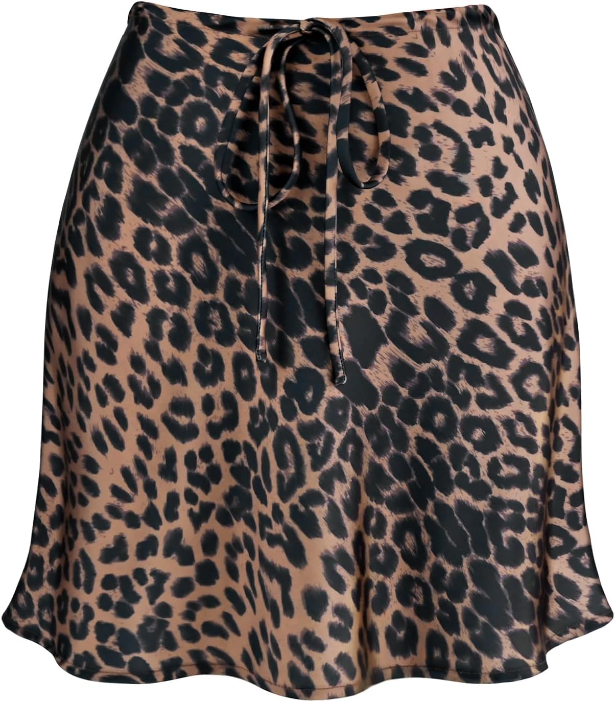 Women's Drawstring Satin Mini Skirt