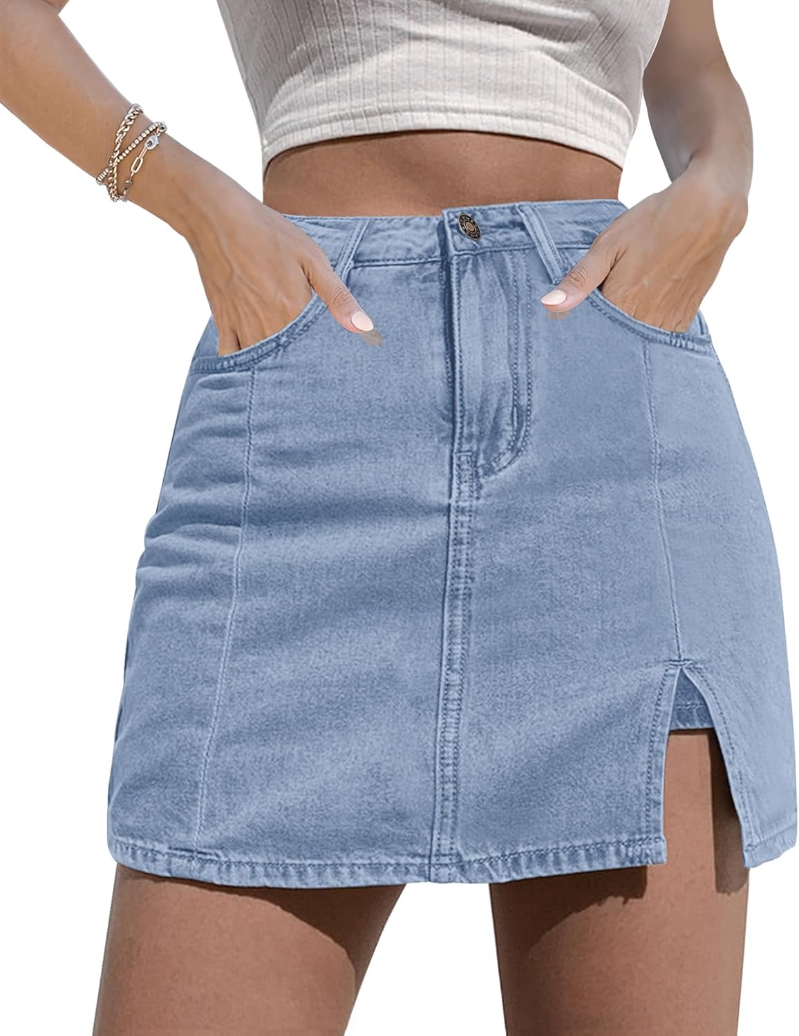 Women's Jumpsuits/skirts, Denim Mini Skirts