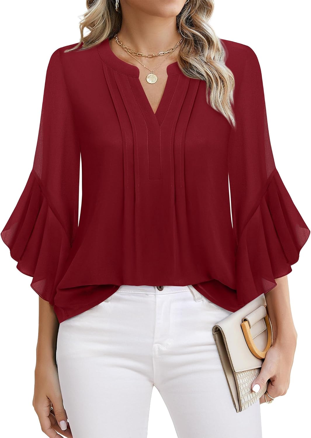 Lady's Sleeveless Elegant and Casual Blouse