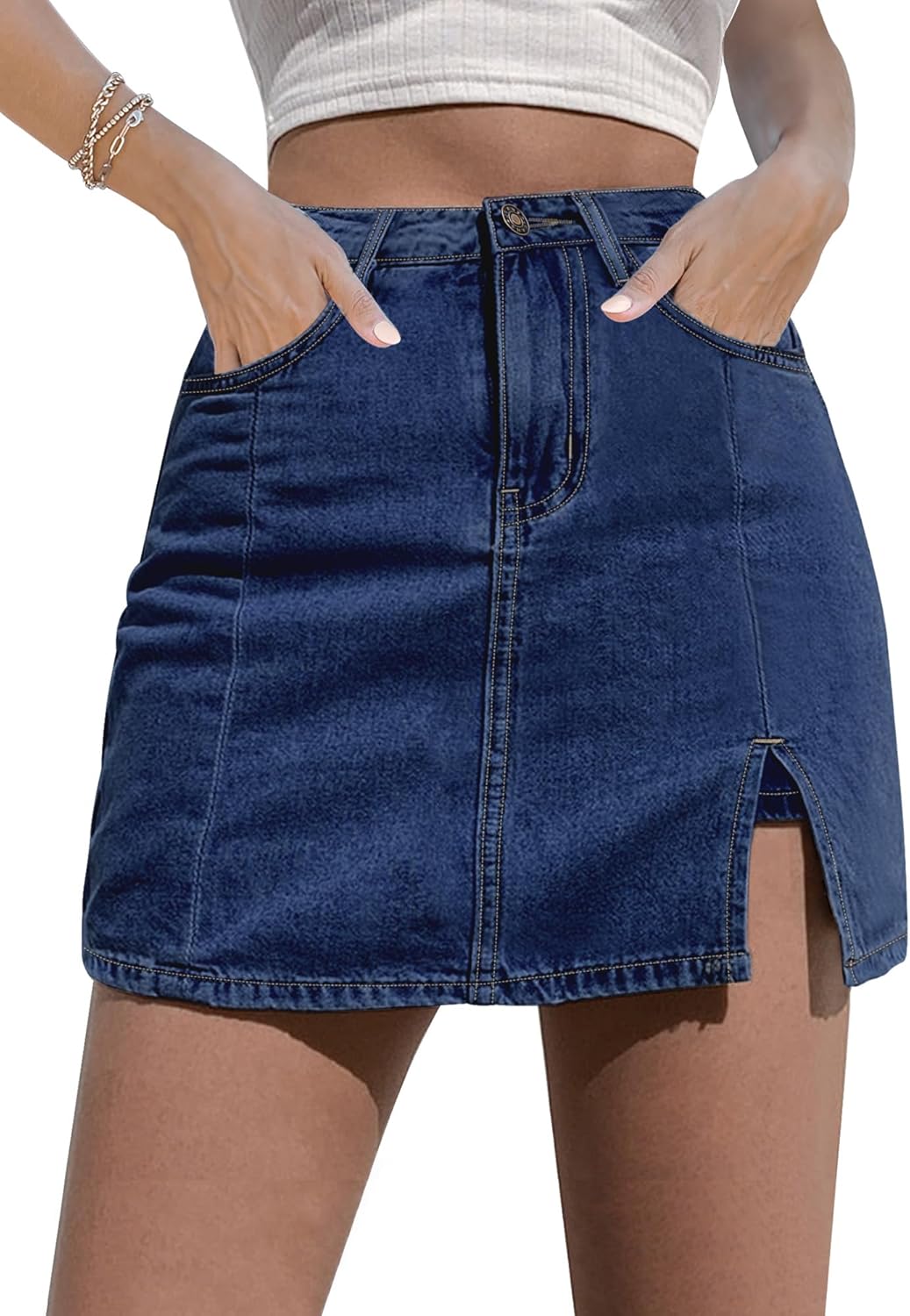 Women's Jumpsuits/skirts, Denim Mini Skirts
