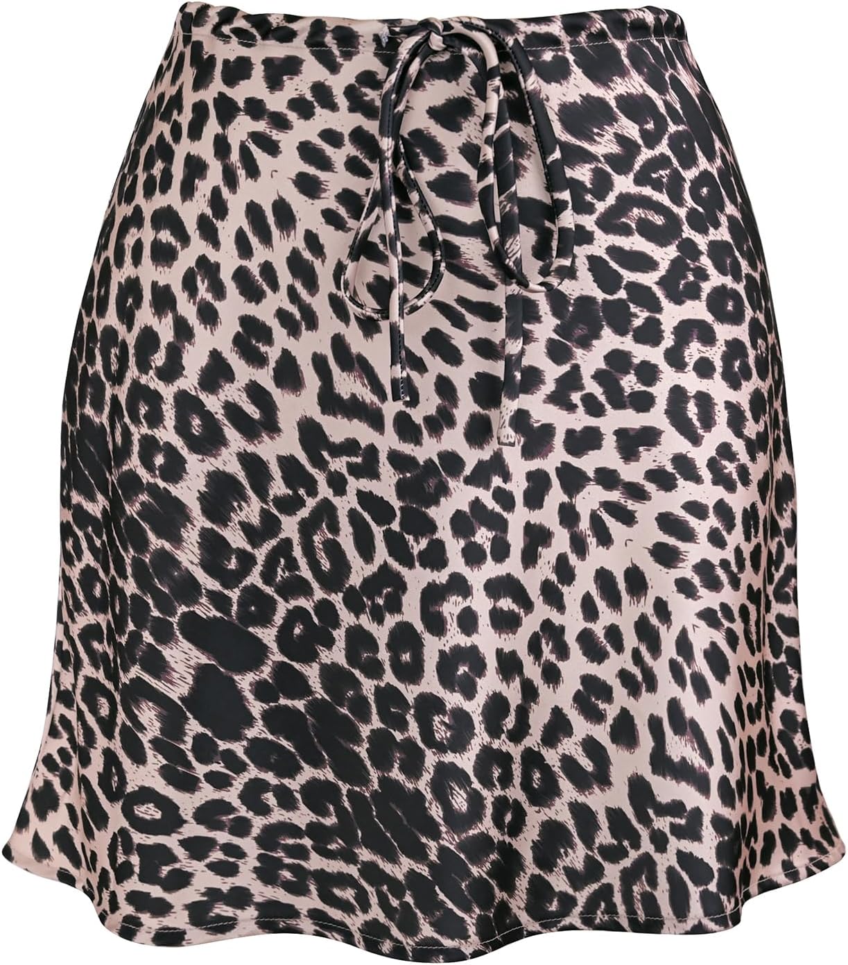 Women's Drawstring Satin Mini Skirt