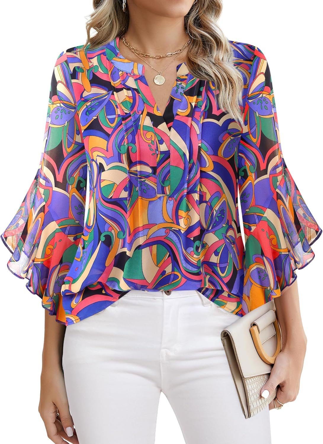 Lady's Sleeveless Elegant and Casual Blouse