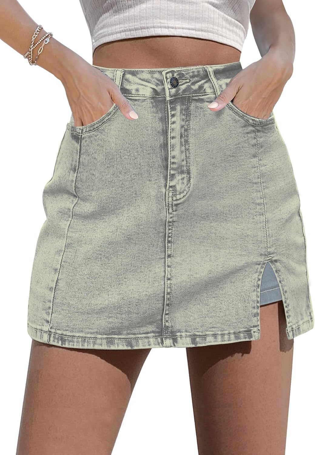 Women's Jumpsuits/skirts, Denim Mini Skirts
