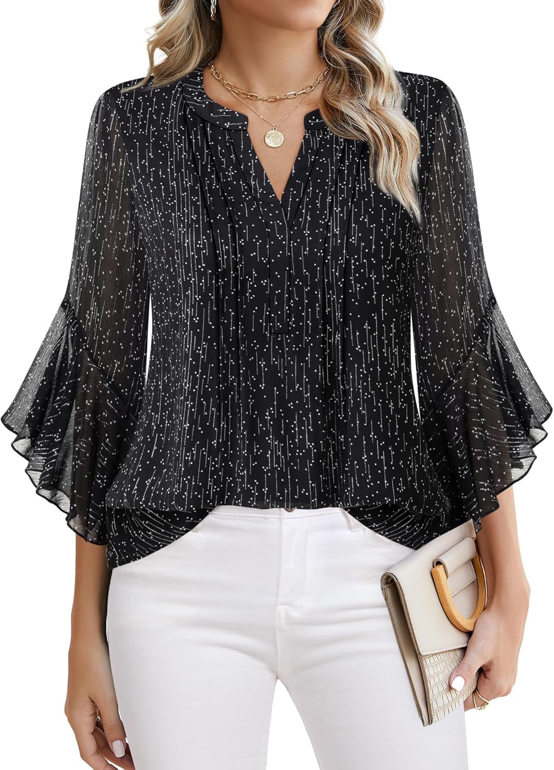 Lady's Sleeveless Elegant and Casual Blouse