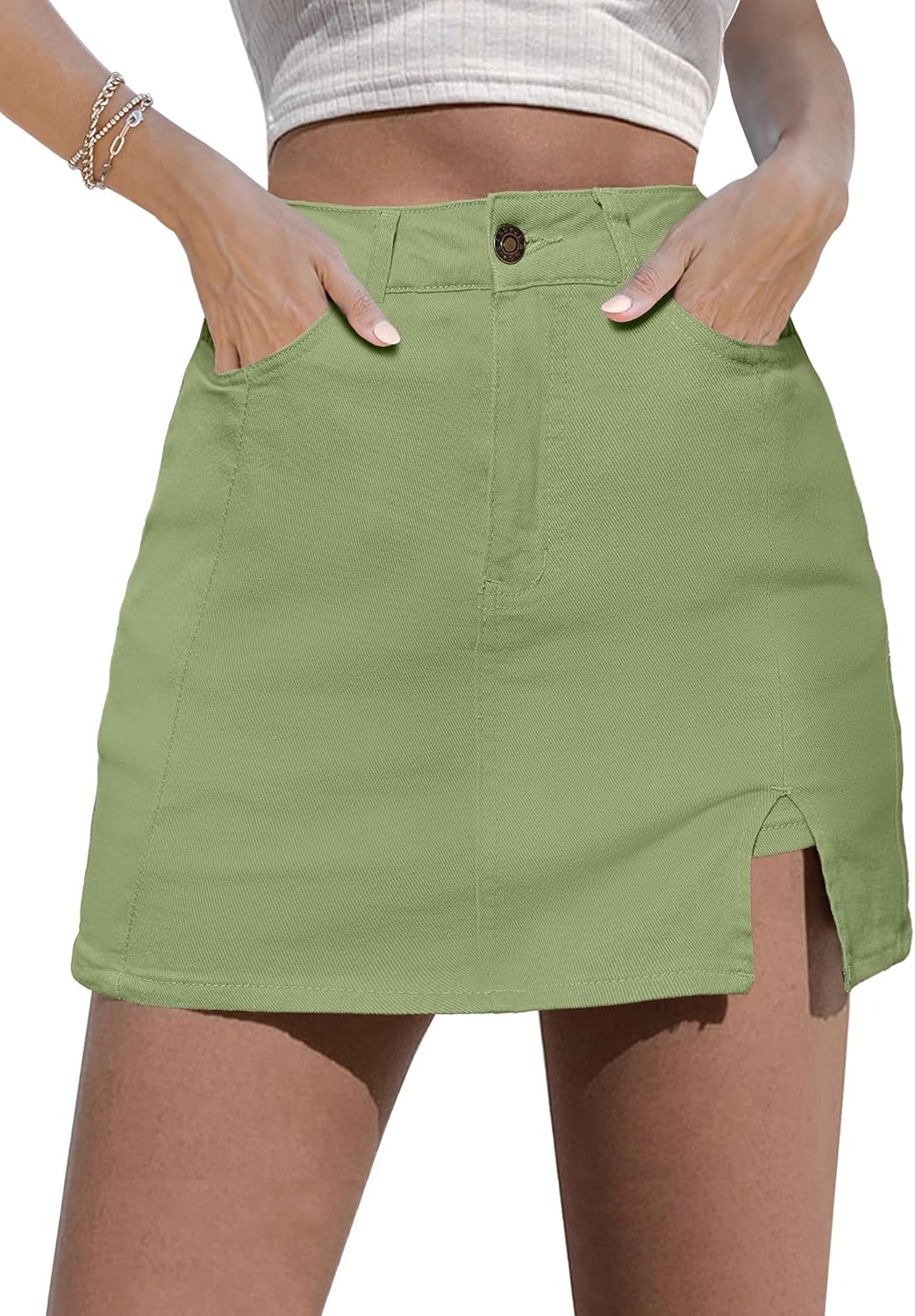 Women's Jumpsuits/skirts, Denim Mini Skirts