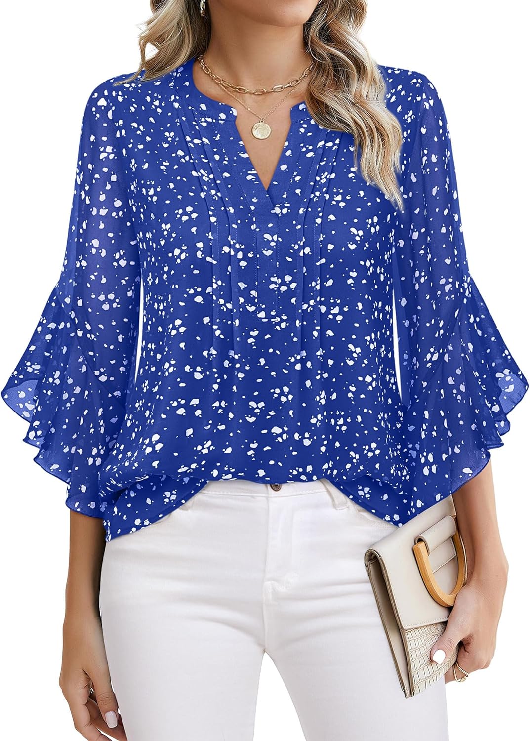 Lady's Sleeveless Elegant and Casual Blouse