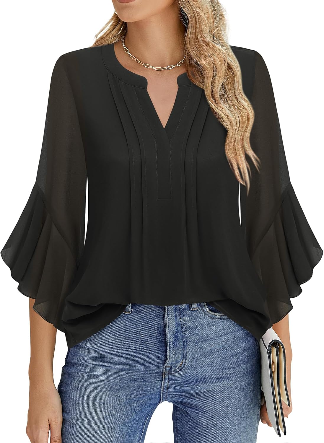 Lady's Sleeveless Elegant and Casual Blouse