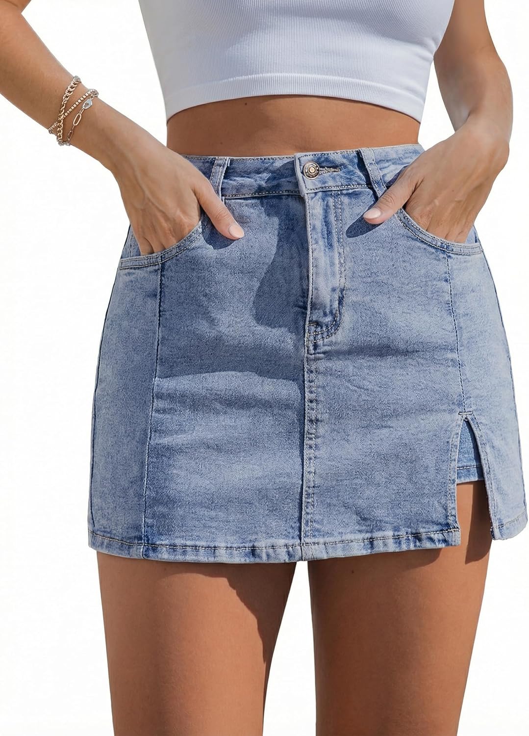 Women's Jumpsuits/skirts, Denim Mini Skirts